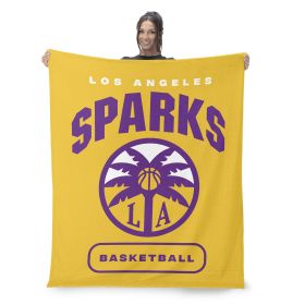 Los Angeles Sparks WNBA High Block Silk Touch Throw Blanket 50 x 60 inches