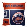 [Personalization Only] OFFICIAL MLB Colorblock Personalized Pillow - New York Mets