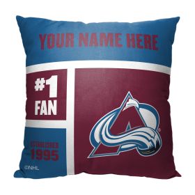 [Personalization Only] OFFICIAL NHL Colorblock Pillow - Colorado Avalanche