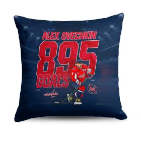 NHL Washington Capitals Alex Ovechkin 895 Goals Throw Pillow 18 x 18 inches