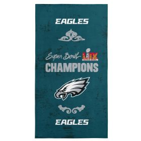 Philadelphia Eagles NFL 2025 Super Bowl LIX Gumbo Beach Towel 30X60 Inches
