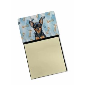 Black and Tan Russian Toy Coworker Watercolor Sticky Note Holder Refillable Dispenser Desk Accessory 3x3 Pad Gift (Option: Default)