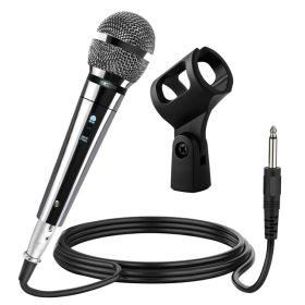5 CORE Microphone Dynamic Vocal Handheld Mic Cardioid Unidirectional Microfono W On Off Switch + XLR Audio Cable For Singing Karaoke Public Speak (Option: 111 Chrome)