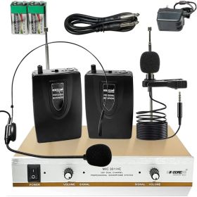 5 Core Wireless Microphone System Professional Mic for On Stage Studio (Option: Head + Collar Mic)
