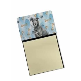 Gray Irish Wolfhound Coworker Watercolor Sticky Note Holder Refillable Dispenser Desk Accessory 3x3 Pad Gift (Option: Default)