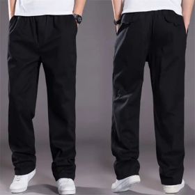 Men's Tide Brand Casual Spring And Summer Overalls (Option: Black-6XL)