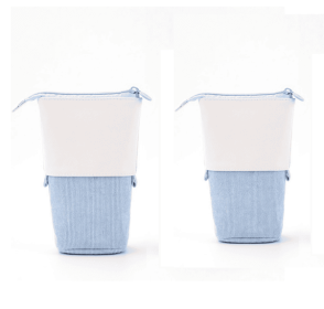 Multifunctional Creative Corduroy Retractable Pencil Case (Option: Light Blue-2PCS)