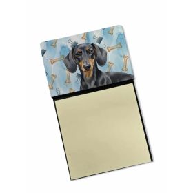 Black and Tan Dachshund Coworker Watercolor Sticky Note Holder Refillable Dispenser Desk Accessory 3x3 Pad Gift (Option: Default)