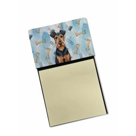 Airedale Terrier Coworker Watercolor Sticky Note Holder Refillable Dispenser Desk Accessory 3x3 Pad Gift (Option: Default)