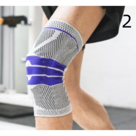 Sports Running Fitness Protection Knee Pads Brace Strap (Option: Grey anti slip 1pc-M)
