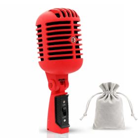 5Core Vintage Microphone Classic Dynamic Professional XLR Studio Retro Style Mic (Option: Red)