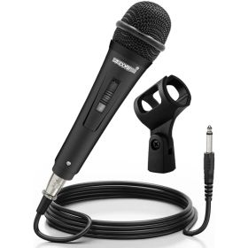5 CORE Microphone Dynamic Vocal Handheld Mic Cardioid Unidirectional Microfono W On Off Switch + XLR Audio Cable For Singing Karaoke Public Speak (Option: 816 Black)