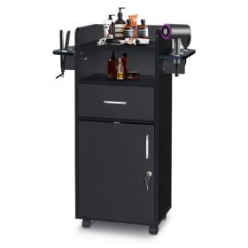 Beauty Salon Trolley Cart, Salon Cabinet With 360' Wheels, 6 Tool Holders, 1 Drawer, Salon Station Rolling Cart (Option: defaulttitle)
