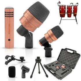 5 Core Conga Mic Snare Tom Microphone Drum Kit Condenser XLR Instrument Mics (Option: 3XP Copper)
