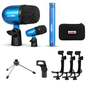 5 Core Conga Mic Snare Tom Microphone Drum Kit Condenser XLR Instrument Mics (Option: blue)