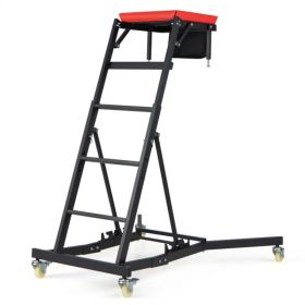 400 LBS Capacity Heavy Duty Topside Creeper with 4-Level Height Adjustable, Foldable Automotive Engine Creeper (Option: default title)