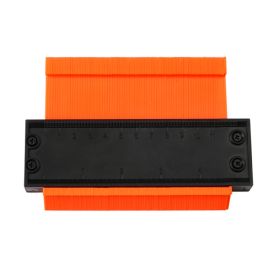 5 10 Inch Contour Gauge Template Plastic Measuring Contour Gauge Duplicator Tiles Edge Shaping Measure Ruler Measuring Tool (Option: Orange-6inch-With lock)
