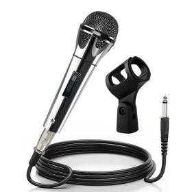 5 CORE Microphone Dynamic Vocal Handheld Mic Cardioid Unidirectional Microfono W On Off Switch + XLR Audio Cable For Singing Karaoke Public Speak (Option: 817 Chrome)