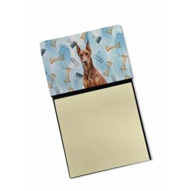 Red Doberman Pinscher Coworker Watercolor Sticky Note Holder Refillable Dispenser Desk Accessory 3x3 Pad Gift (Option: Default)