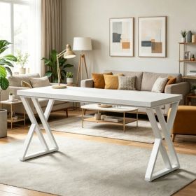 Rustic Office Desk with Adjustable Leg and Footpads 29.52 Inches X 55.12 Inches X 23.62 Inches (Option: default title)