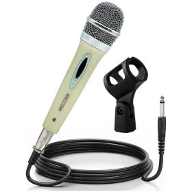 5 CORE Microphone Dynamic Vocal Handheld Mic Cardioid Unidirectional Microfono W On Off Switch + XLR Audio Cable For Singing Karaoke Public Speak (Option: 286 White)