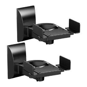 5 CORE Speaker Wall Ceiling Mount Stand 2Pcs Black Sturdy Speaker Mounting Bracket w Adjustable Swivel Tilt Retractable Telescopic Arm for Surrou (Option: 11 Inch)
