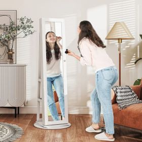 Floor standing jewelry cabinet with LED lights (Option: default title)