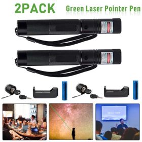 2 Pack-Rechargeable 532nm Visible Beam Light Laser Green Laser Pointer Pen - Battery - Charger Set-Logistics Only For USPS. TK And TMEU Only For (Option: defaulttitle)