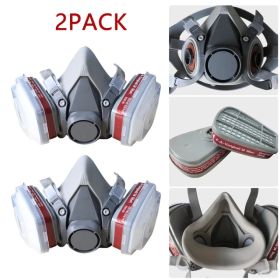 7 IN 1 Half Face Mask For Gas Painting Spray Protection Respirator 2 Filters (Option: 2sets)