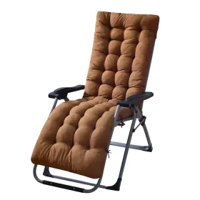 67x22in Chaise Lounger Cushion Recliner Rocking Chair Sofa Mat Deck Chair Cushion (Option: Coffee)