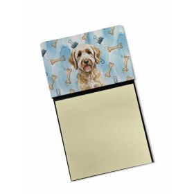 Yellow Labradoodle Coworker Watercolor Sticky Note Holder Refillable Dispenser Desk Accessory 3x3 Pad Gift (Option: Default)