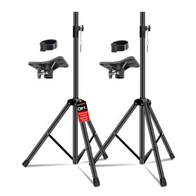 5 Core Speaker Stand 2Pcs Tripod Floor Tall Adjustable Up To 72 Inch DJ Studio Monitor Stands Pole Mount (Option: SSECO2PKBLKWoB)