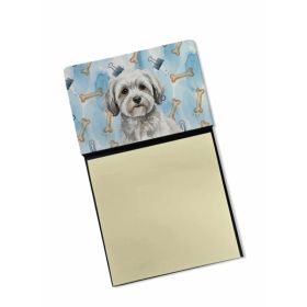 White with Gray Coton de Tulear Coworker Watercolor Sticky Note Holder Refillable Dispenser Desk Accessory 3x3 Pad Gift (Option: Default)