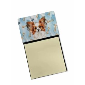 White with Red Papillon Coworker Watercolor Sticky Note Holder Refillable Dispenser Desk Accessory 3x3 Pad Gift (Option: Default)