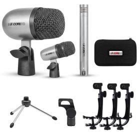 5 Core Conga Mic Snare Tom Microphone Drum Kit Condenser XLR Instrument Mics (Option: Silver)