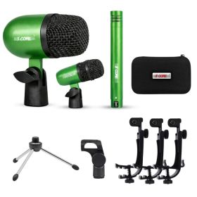 5 Core Conga Mic Snare Tom Microphone Drum Kit Condenser XLR Instrument Mics (Option: Green)