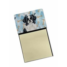 Black and White Japanese Chin Coworker Watercolor Sticky Note Holder Refillable Dispenser Desk Accessory 3x3 Pad Gift (Option: Default)