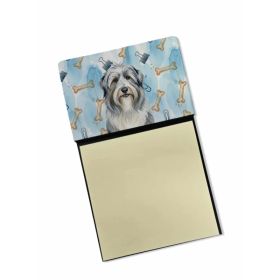 Bearded Collie Coworker Watercolor Sticky Note Holder Refillable Dispenser Desk Accessory 3x3 Pad Gift (Option: Default)