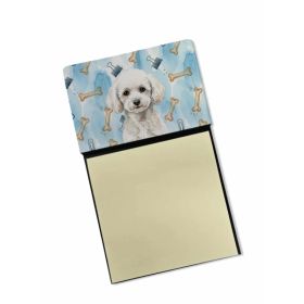 Toy White Poodle Coworker Watercolor Sticky Note Holder Refillable Dispenser Desk Accessory 3x3 Pad Gift (Option: Default)