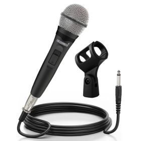 5 CORE Microphone Dynamic Vocal Handheld Mic Cardioid Unidirectional Microfono W On Off Switch + XLR Audio Cable For Singing Karaoke Public Speak (Option: 600 Black)