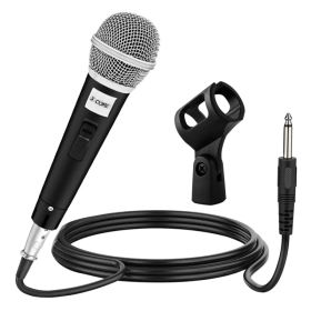 5 CORE Microphone Dynamic Vocal Handheld Mic Cardioid Unidirectional Microfono W On Off Switch + XLR Audio Cable For Singing Karaoke Public Speak (Option: 18 Black)