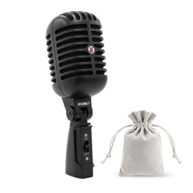 5Core Vintage Microphone Classic Dynamic Professional XLR Studio Retro Style Mic (Option: Black)
