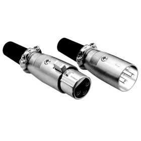 5Core XLR Connector Male Female To 1/4 Audio Jack 3 Pin Secure Mic Plug W Locking Ends (Option: 1 Pair)