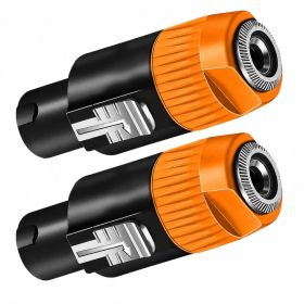5 Core Speakon Adapter High Quality Audio Jack Male Audio Pin Speaker Adapter Connector (Option: Orange)