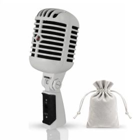 5Core Vintage Microphone Classic Dynamic Professional XLR Studio Retro Style Mic (Option: white)