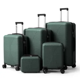 Non-TSA Customs Lock 5-in-1 PP Trolley Case, 12in, 16in, 20in, 24in, 28in, PP Dark Green (Option: defaulttitle)
