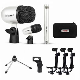 5 Core Conga Mic Snare Tom Microphone Drum Kit Condenser XLR Instrument Mics (Option: white)
