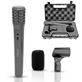 5 CORE Professional Instrument Microphone Pencil Mic Condenser Cardioid Unidirectional Stick Microfono with Windscreen Mic Clip & Case (Option: 100 Grey)