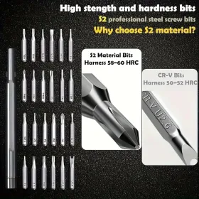 24-in-1 Precision Set Mobile Phone Repair Disassembly Tools Multifunctional Screwdriver Combination Set Household Screwdriver Special-shaped Bits (Option: 241pcs)