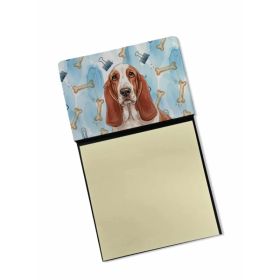 Red and White Basset Hound Coworker Watercolor Sticky Note Holder Refillable Dispenser Desk Accessory 3x3 Pad Gift (Option: Default)